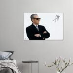 Mohammad Reza Shah Sunglasses Portrait Canvas Wall Art – Persian Royal Decor — detail 4