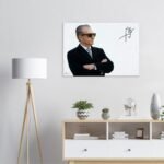 Mohammad Reza Shah Sunglasses Portrait Canvas Wall Art – Persian Royal Decor — detail 5