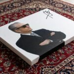Mohammad Reza Shah Sunglasses Portrait Canvas Wall Art – Persian Royal Decor — detail 6