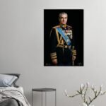 Mohammad Reza Shah Supreme Commander Canvas Wall Art – Premium Persian Royal Decor — detail 2