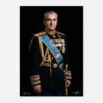 Mohammad Reza Shah Supreme Commander Canvas Wall Art – Premium Persian Royal Decor — detail 3