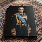 Mohammad Reza Shah Supreme Commander Canvas Wall Art – Premium Persian Royal Decor — detail 5