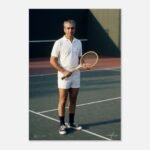 Mohammad Reza Shah Tennis Canvas Print – Persian Royal Historic Wall Art — detail 2