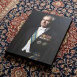 Mohammad Reza Shah Tuxedo Portrait Canvas Print – Royal Persian Historic Decor — detail 4