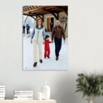 Pahlavi Family Ski Canvas Wall Art – Persian Royal Historic Decor