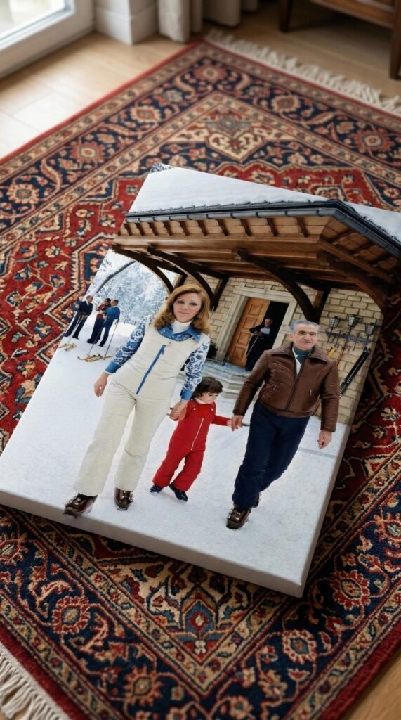 Pahlavi Family Ski Canvas Wall Art – Persian Royal Historic Decor — detail 5
