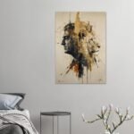 Prince Reza Pahlavi and the Majestic Lion – Conceptual Canvas Wall Art — detail 3