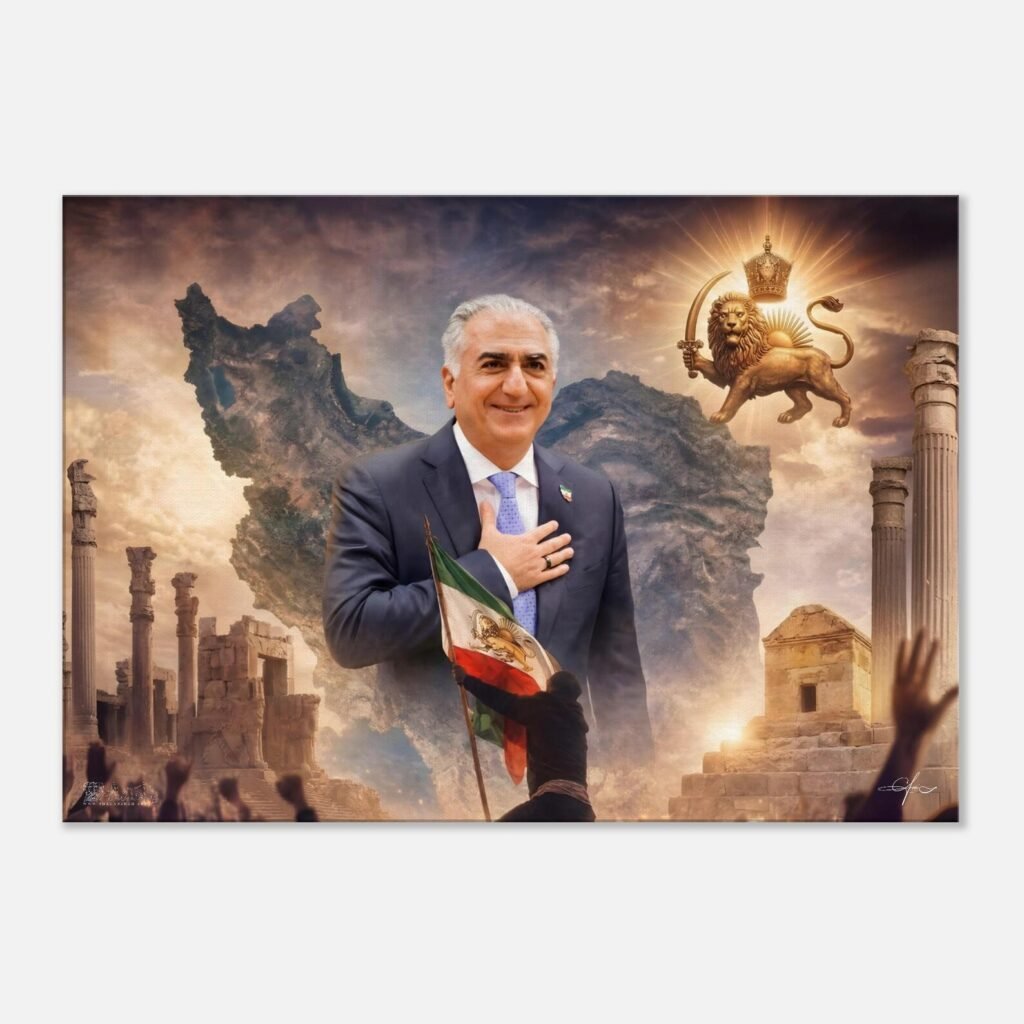 Prince Reza Pahlavi – Fine Art Portrait Canvas — detail 5
