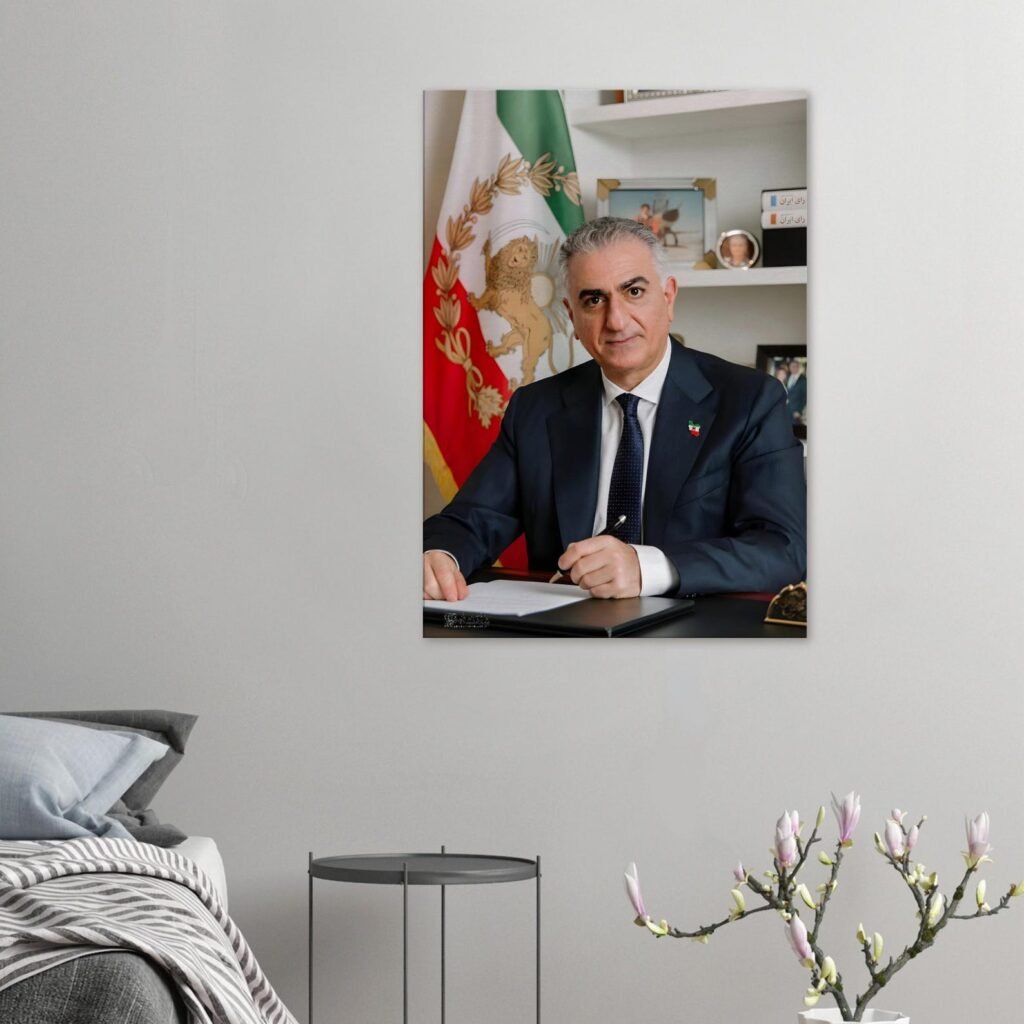 Prince Reza Pahlavi – Official Dignified Canvas Portrait — detail 3