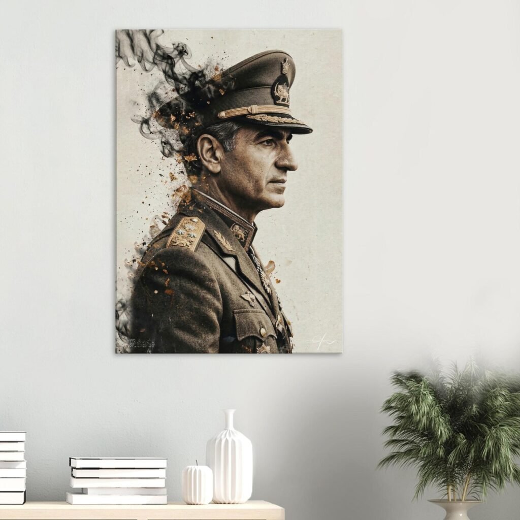 Printed Canvas Art – Epic Conceptual Portrait of Mohammad Reza Shah Pahlavi