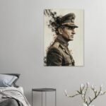 Printed Canvas Art – Epic Conceptual Portrait of Mohammad Reza Shah Pahlavi — detail 2