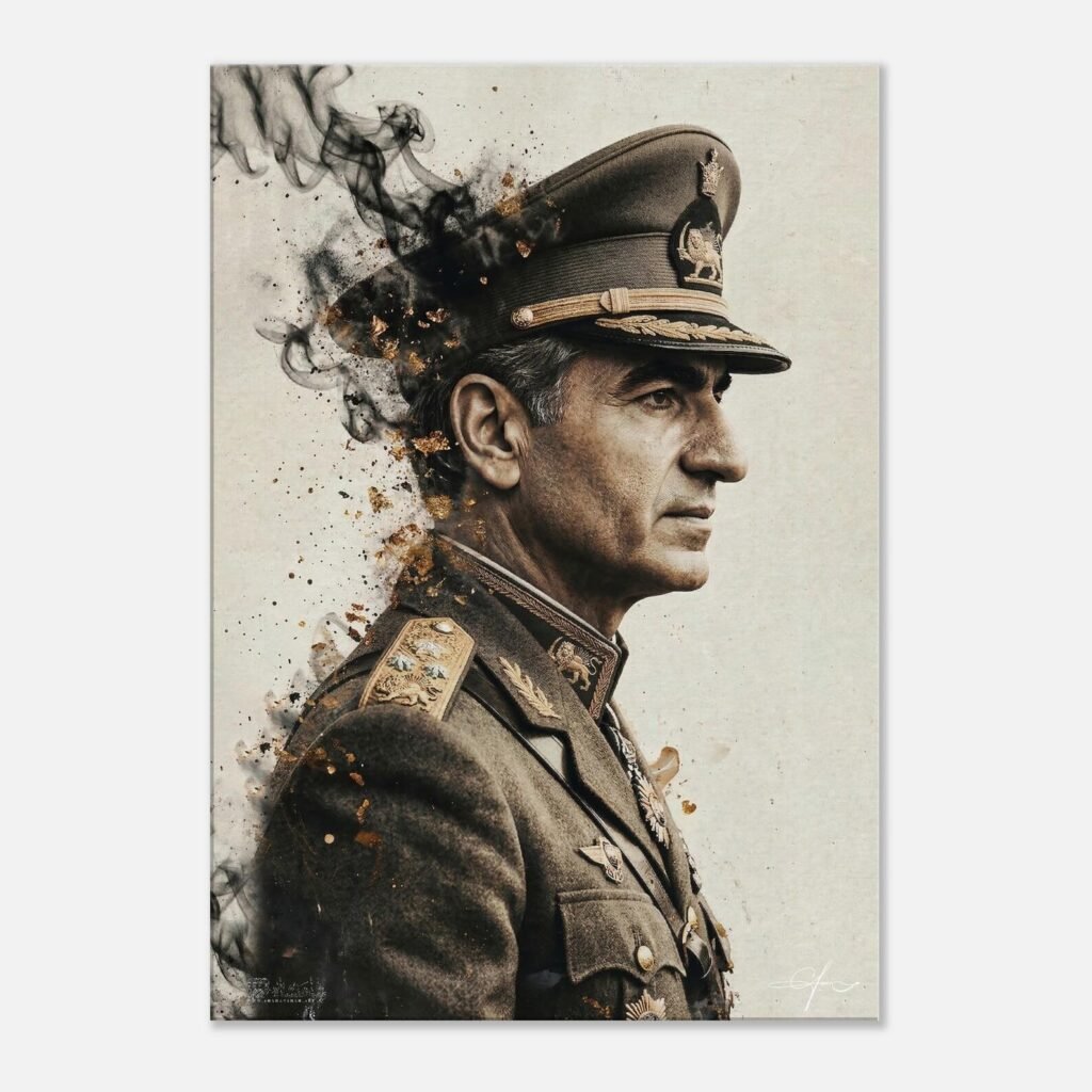 Printed Canvas Art – Epic Conceptual Portrait of Mohammad Reza Shah Pahlavi — detail 3