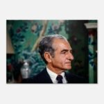 Profile Portrait of Mohammad Reza Shah in a Suit – Classic Luxury Canvas Wall Art — detail 2