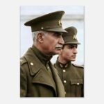 Reza Shah and Mohammad Reza Shah Military Portrait Canvas Print – Persian Royal Decor — detail 3
