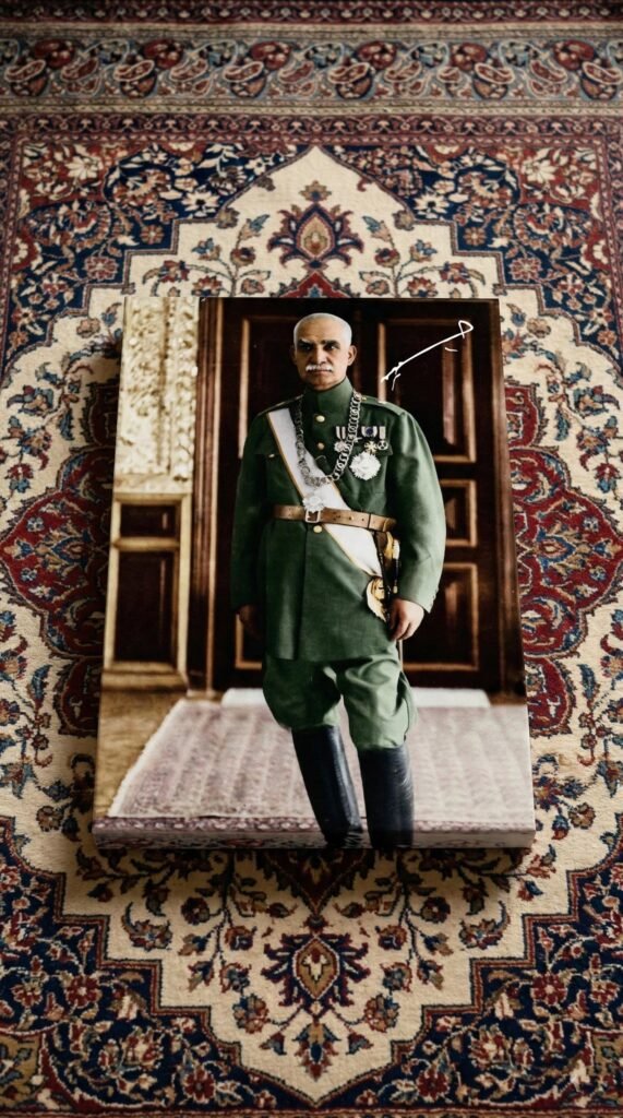 Reza Shah Pahlavi Canvas Print – Historic Persian Royal Portrait Wall Art — detail 4