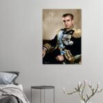 Reza Shah Pahlavi Portrait Canvas Art – Persian Royal Military Decor — detail 3