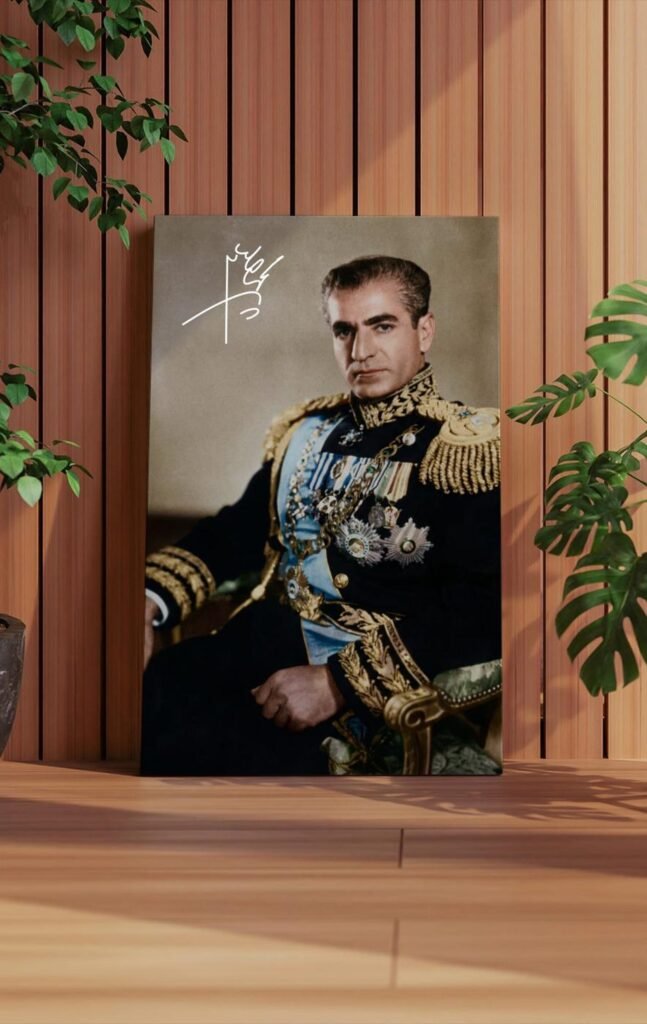 Reza Shah Pahlavi Portrait Canvas Art – Persian Royal Military Decor — detail 9