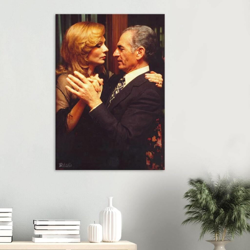 Shah and Farah Tango Dance Portrait Canvas Wall Art – Persian Royal Decor