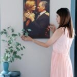 Shah and Farah Tango Dance Portrait Canvas Wall Art – Persian Royal Decor — detail 3