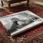 Shahbanu Farah Pahlavi & Azadi Tower Canvas Wall Art – Iconic Persian Historic Decor — detail 11