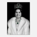 Shahbanu Farah Pahlavi Royal Crown Canvas Print – Persian Imperial Portrait Wall Art — detail 3