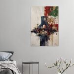 Shahyad Tower and the Lion & Sun Flag – Symbolic Canvas Wall Art — detail 2
