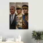 Three Pahlavi Kings Canvas Wall Art – Royal Persian Historic Decor