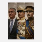 Three Pahlavi Kings Canvas Wall Art – Royal Persian Historic Decor — detail 2