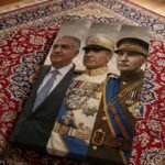 Three Pahlavi Kings Canvas Wall Art – Royal Persian Historic Decor — detail 9